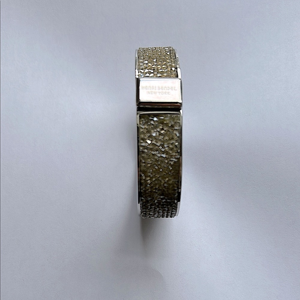 Henri Bendel Silver and Crystal Encrusted Bracelet